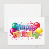 Alles Gute zum Geburtstag Postkarte (Vorne/Hinten)