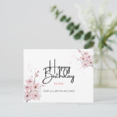 Alles Gute zum Geburtstag Postkarte (Stehend Vorderseite)