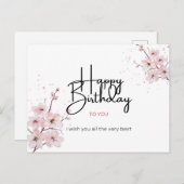 Alles Gute zum Geburtstag Postkarte (Vorne/Hinten)