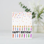 ALLES GUTE ZUM GEBURTSTAG POSTKARTE (Stehend Vorderseite)
