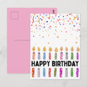 ALLES GUTE ZUM GEBURTSTAG POSTKARTE (Vorne/Hinten)