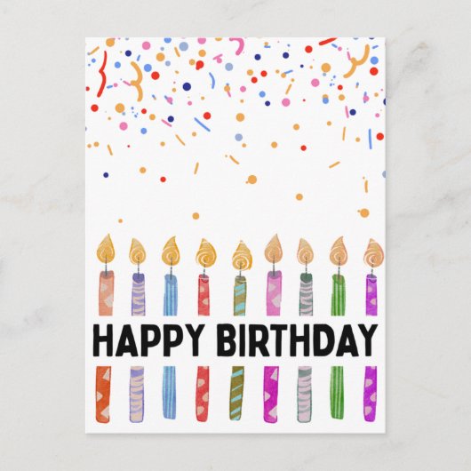 ALLES GUTE ZUM GEBURTSTAG POSTKARTE (Vorderseite)