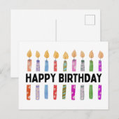 ALLES GUTE ZUM GEBURTSTAG POSTKARTE (Vorne/Hinten)