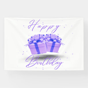 Alles Gute zum Geburtstag Pretty Purple 4x6 Vinyl Banner