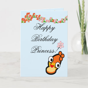 Alles Gute zum Geburtstag Prinzessin Süßes Gesicht Dankeskarte