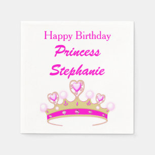 Alles Gute zum Geburtstag Prinzessin-Tiara Crown Serviette