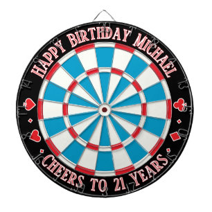 Alles Gute zum Geburtstag - Prost auf 21 Jahre - C Dartscheibe