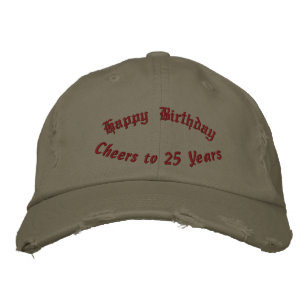 Alles Gute zum Geburtstag Prost auf 25 Jahre Light Bestickte Baseballkappe