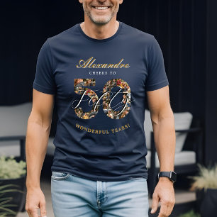 Alles Gute zum Geburtstag Prost auf 50 Jahre Foto- T-Shirt