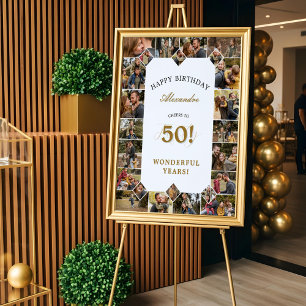Alles Gute zum Geburtstag Prost auf 50 Jahre Fotoc Poster