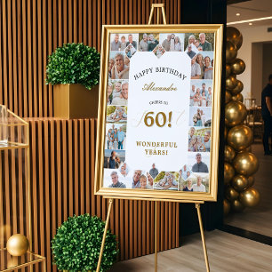 Alles Gute zum Geburtstag Prost auf 60 Jahre Fotoc Poster