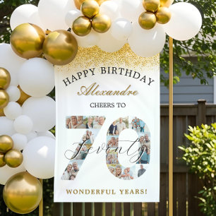 Alles Gute zum Geburtstag Prost auf 70 Jahre Foto- Banner