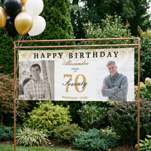 Alles Gute zum Geburtstag Prost auf 70 Jahre Foto  Banner