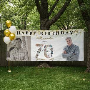 Alles Gute zum Geburtstag Prost auf 70 Jahre Foto  Banner