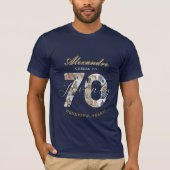 Alles Gute zum Geburtstag Prost auf 70 Jahre Foto- T-Shirt (Vorderseite)