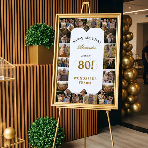 Alles Gute zum Geburtstag Prost auf 80 Jahre Fotoc Poster