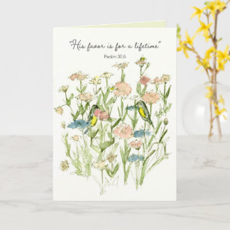 Alles Gute zum Geburtstag Psalm 30 Schrift Vögel B Karte