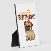 ALLES GUTE ZUM GEBURTSTAG PUG FOTOPLATTE (Seite)