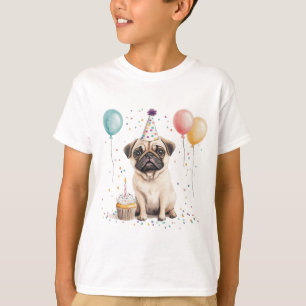 Alles Gute zum Geburtstag Pug Hund T-Shirt