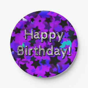 Alles Gute zum Geburtstag! Punk Stars Pappteller