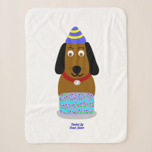 Alles Gute zum Geburtstag Pup Kleine Sherpa-Decke Sherpadecke