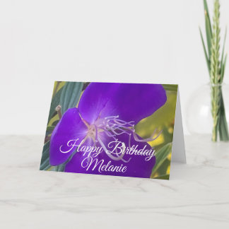 Alles Gute zum Geburtstag Purple Iris Blüte Karte