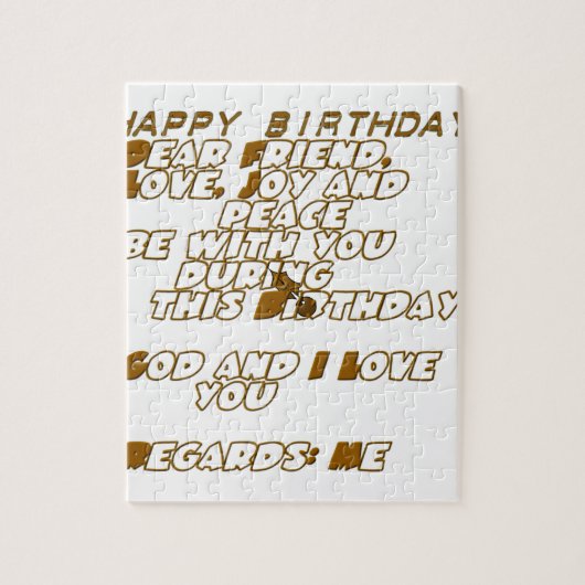 Alles Gute zum Geburtstag Puzzle (Vertikal)