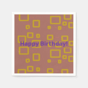 Alles Gute zum Geburtstag Quadrate Serviette