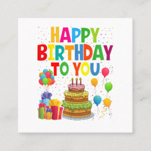 Alles Gute zum Geburtstag Quadratische Visitenkarte