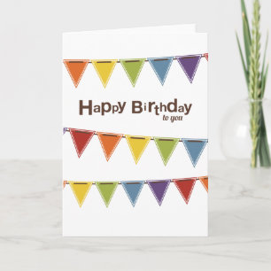 Alles Gute zum Geburtstag Rainbow Bunting Karte