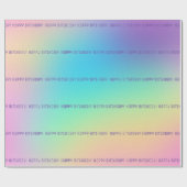 Alles Gute zum Geburtstag! Rainbow Gradient Wrappi Geschenkpapier (Flach)