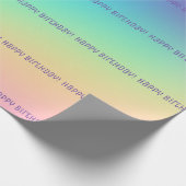 Alles Gute zum Geburtstag! Rainbow Gradient Wrappi Geschenkpapier (Ecke)