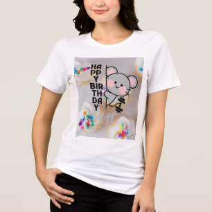 Alles Gute zum Geburtstag Ratte Süßes Cartoon-T-Sh Tri-Blend Shirt