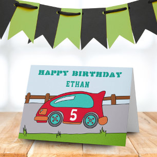 Alles Gute zum Geburtstag Rennwagen Karte