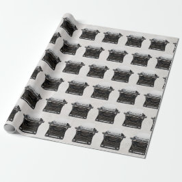 Alles Gute zum Geburtstag Retro Schreibmaschine Geschenkpapier