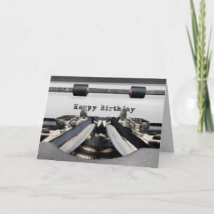 Alles Gute zum Geburtstag Retro Schreibmaschine Karte