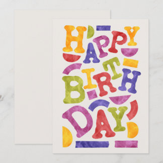 Alles Gute zum Geburtstag Retro-Typografie Einladung