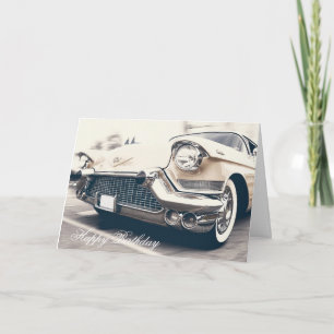 Alles Gute zum Geburtstag Retro Vintage Auto Karte