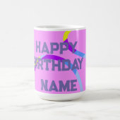Alles Gute zum Geburtstag Ringe Pink Kaffeetasse (Mittel)