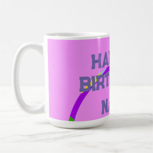 Alles Gute zum Geburtstag Ringe Pink Kaffeetasse