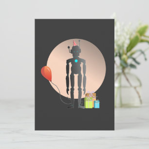 Alles Gute zum Geburtstag Roboter Einladung