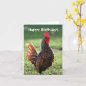 Alles Gute zum Geburtstag, Rooster Karte (Gelbe Blume)