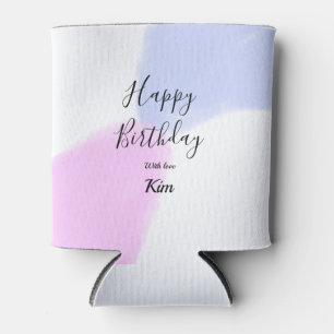 Alles Gute zum Geburtstag rosa lila pastell Name e Dosenkühler