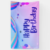 Alles Gute zum Geburtstag - Rosa und Blau Banner (Vertikal)