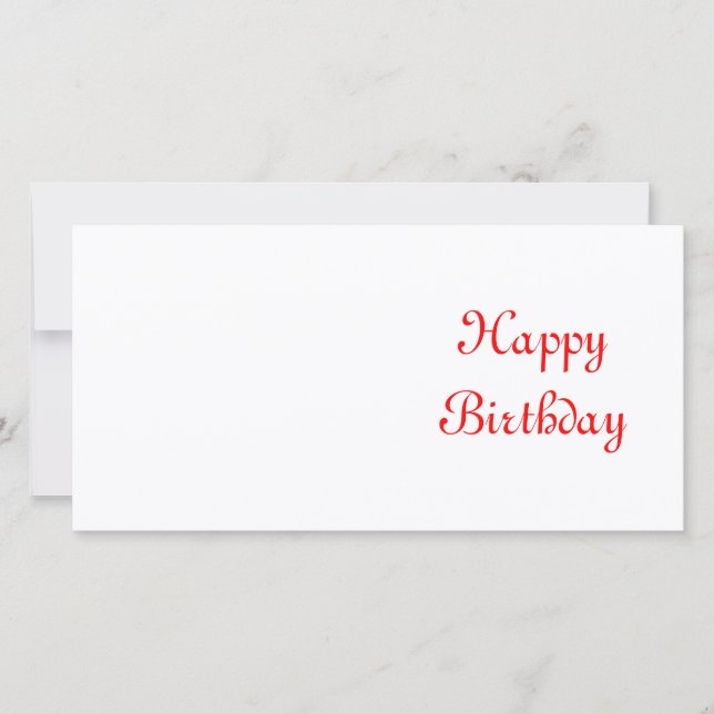 Alles Gute zum Geburtstag. Rot und Weiß. Custom (Vorderseite)
