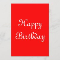 Alles Gute zum Geburtstag. Rot und Weiß. Custom
