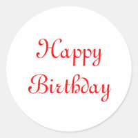 Alles Gute zum Geburtstag. Rot und Weiß. Custom