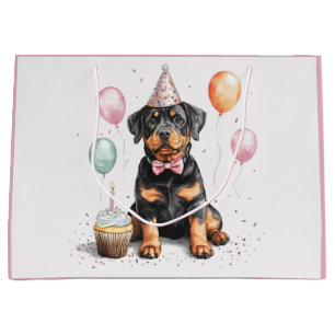 Alles Gute zum Geburtstag Rottweiler Hund Große Geschenktüte