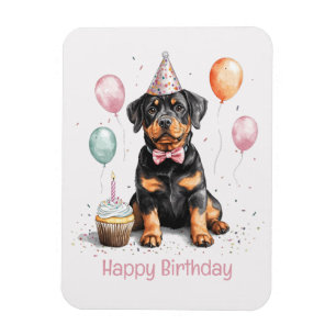 Alles Gute zum Geburtstag Rottweiler Hund Magnet