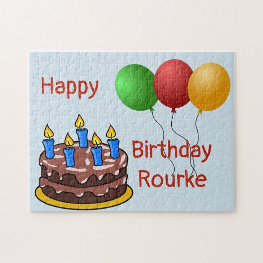 Alles Gute zum Geburtstag Rourke 2018 Puzzle (Horizontal)